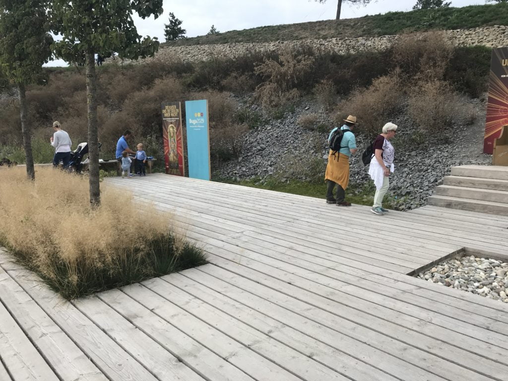 Der Stand für den romantischen Rhein lässt wenig Romantik aufkommen. 